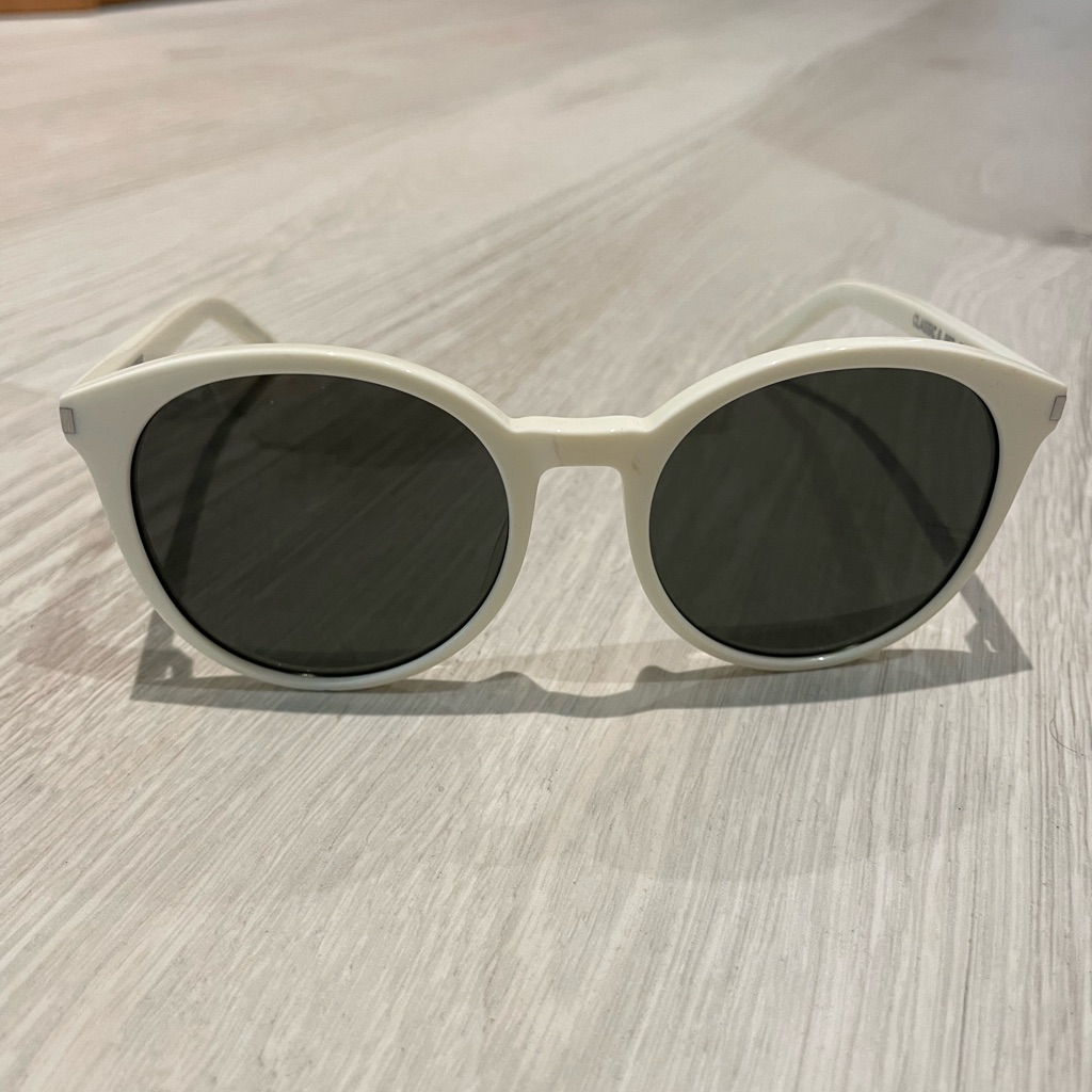 Brand New Saint Laurent White Round Sunglasses